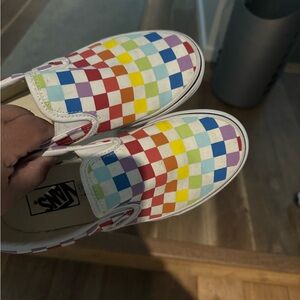 Vans slip ons rainbow